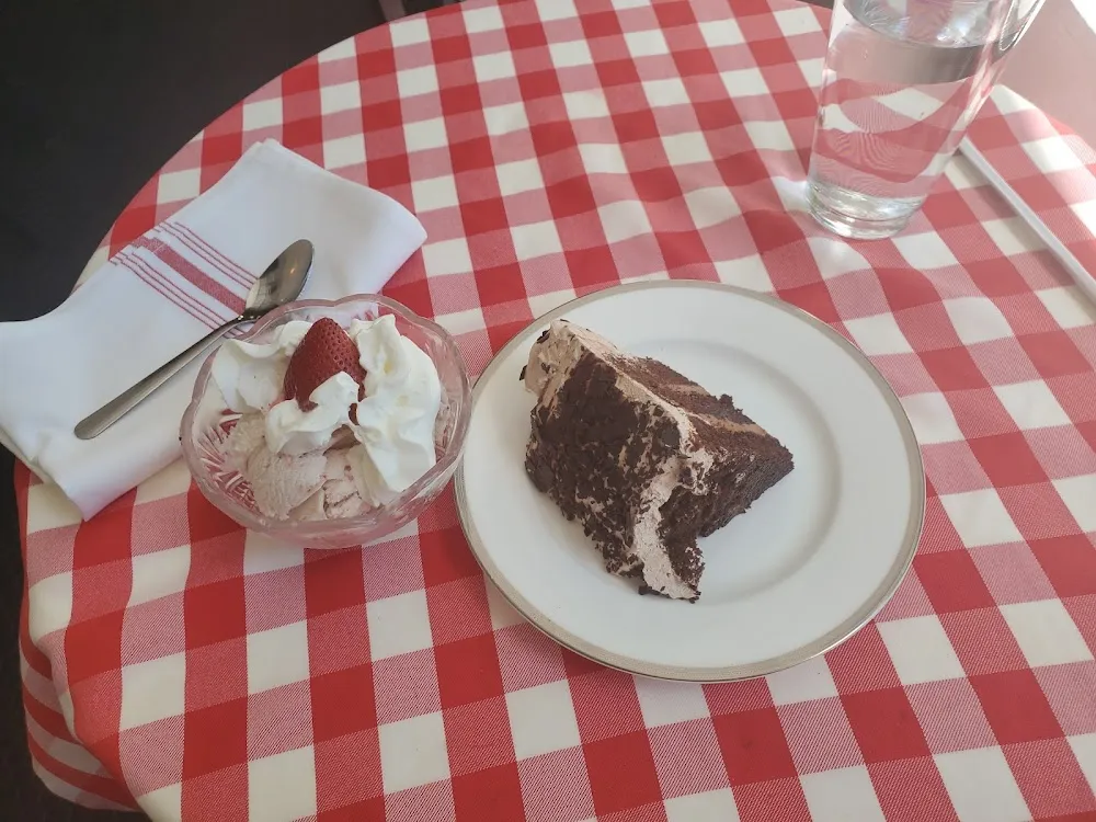 Chocolate Cake and Ice Cream
